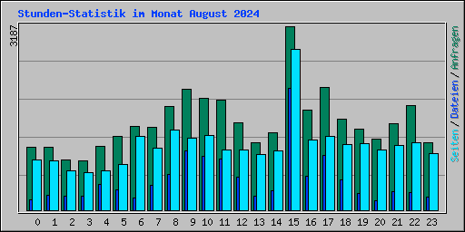 Stunden-Statistik im Monat August 2024