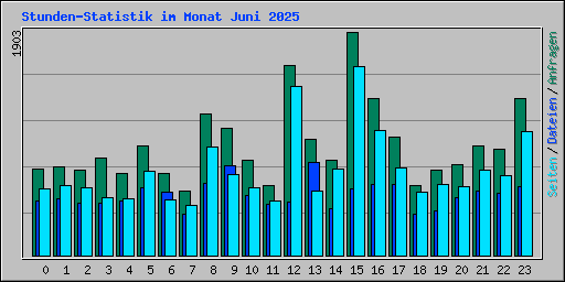 Stunden-Statistik im Monat Juni 2025