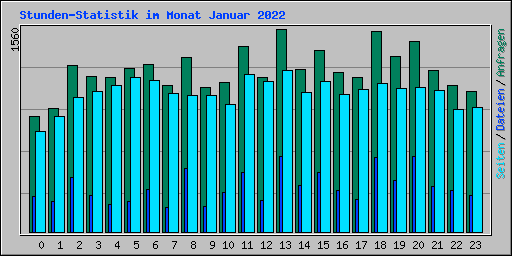 Stunden-Statistik im Monat Januar 2022