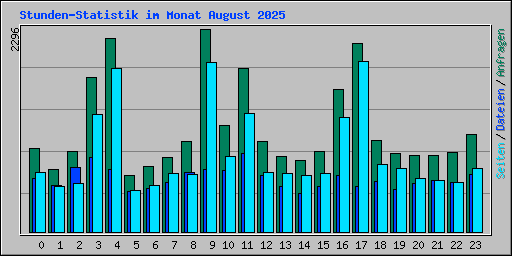 Stunden-Statistik im Monat August 2025