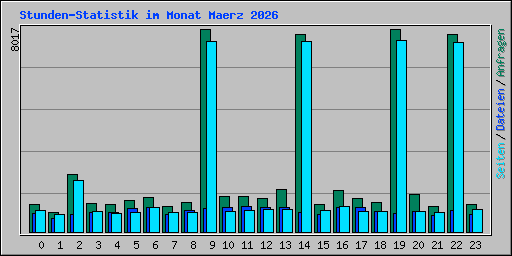 Stunden-Statistik im Monat Maerz 2026
